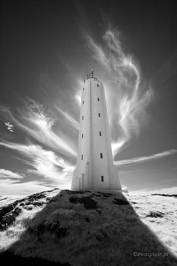 Iceland, Malariff, lighthouse, infrared, Piotr Debek