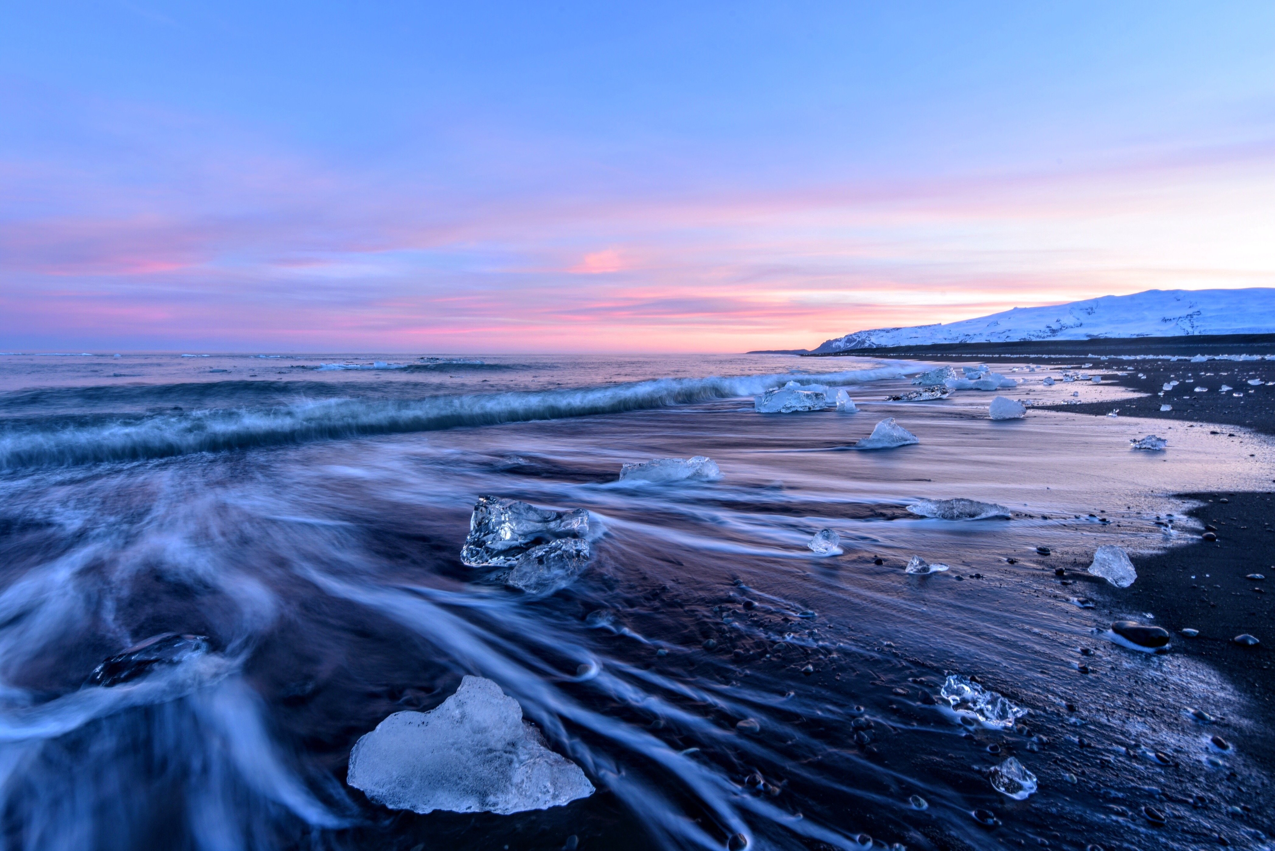 пейзаж, исландия, океан, закат, пляж, Сергей Кичук