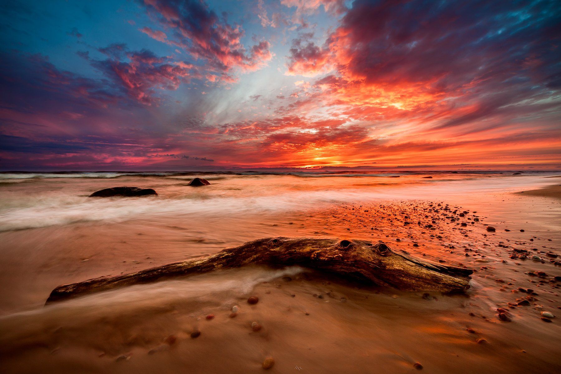 Baltic Sea, Colors, Lithuania, Long exposure, Sunset, Руслан Болгов (Axe)