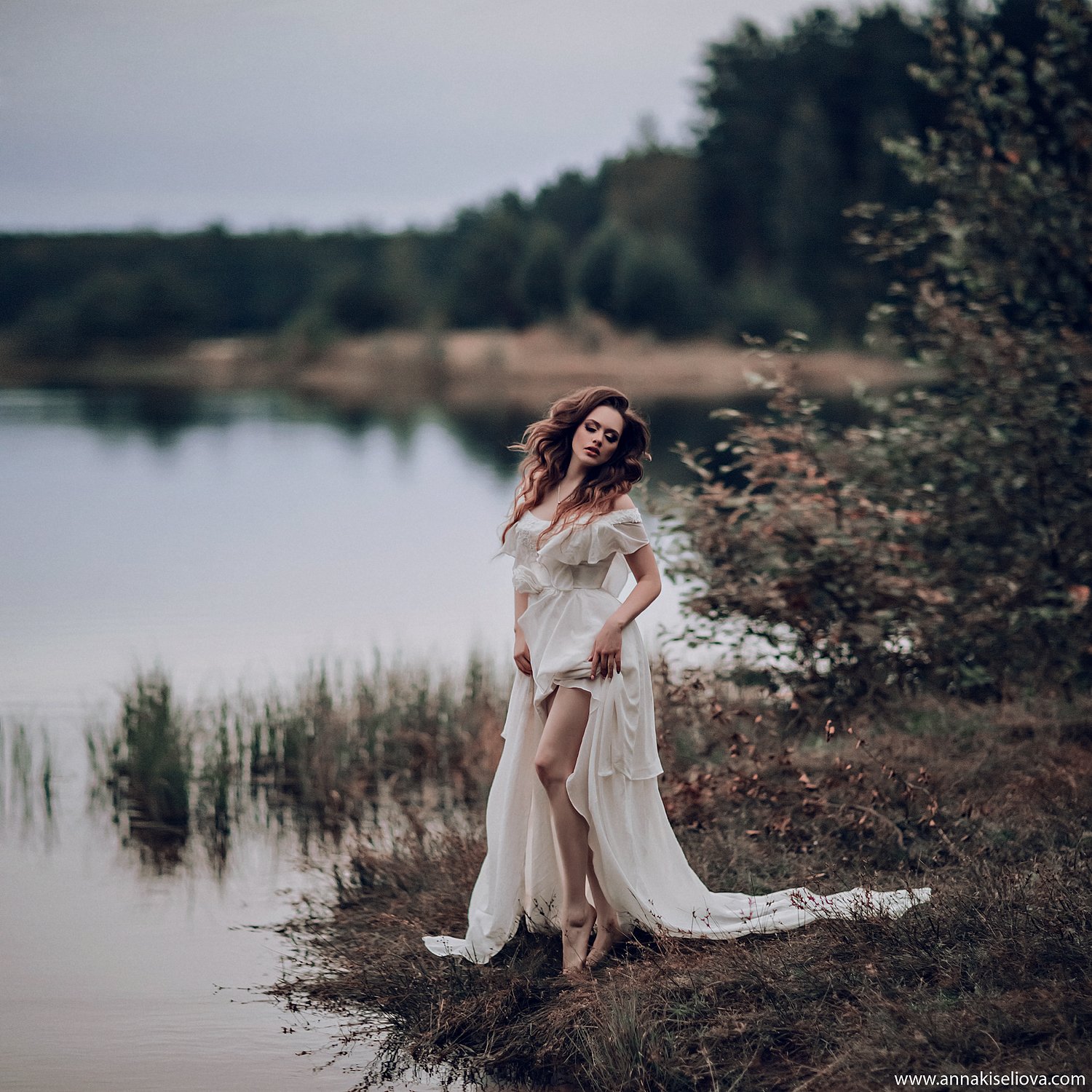 лес озеро девушка фотосессия фотограф модель лето красиво кэнон, Киселева Анна