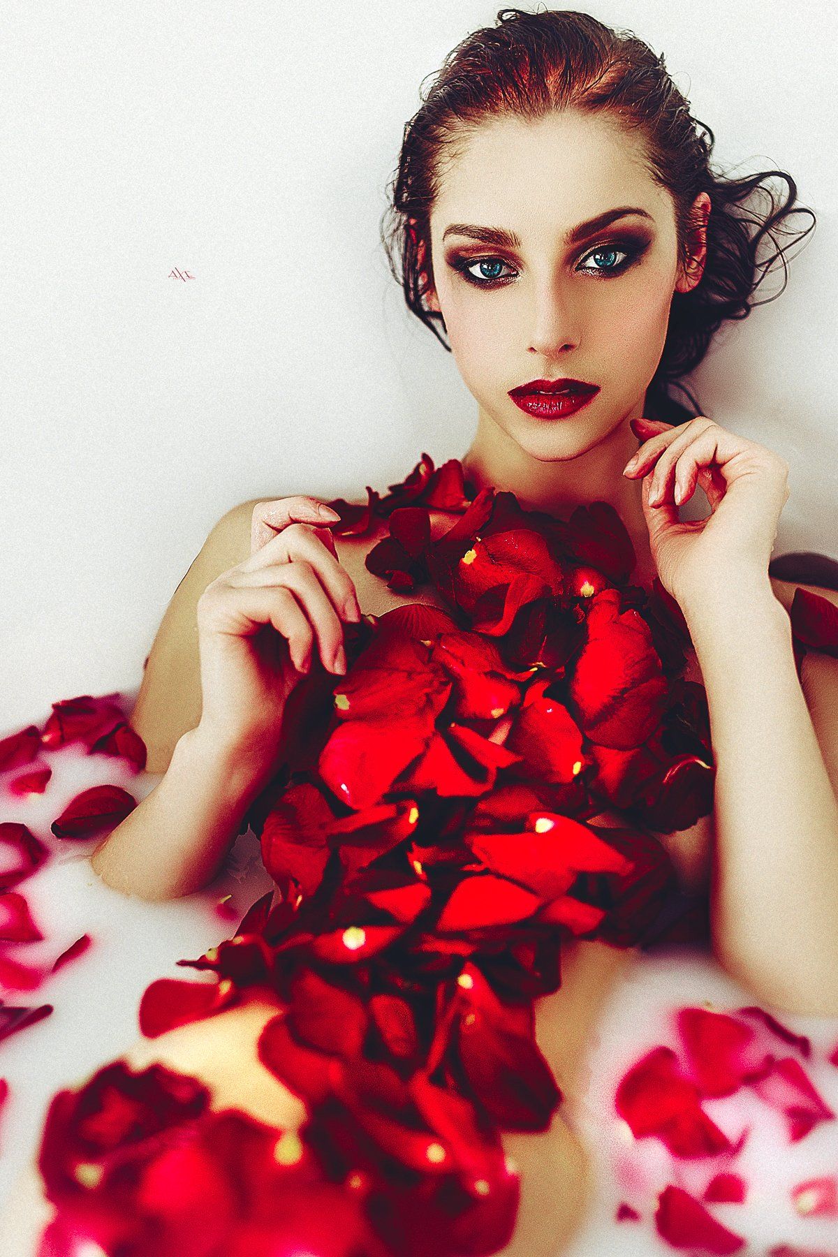 Beauty, Portrait, Roses, Woman, Руслан Болгов (Axe)