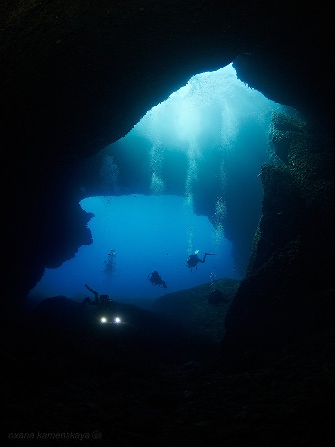 malta gozo blue hole underwater, Оксана Каменская