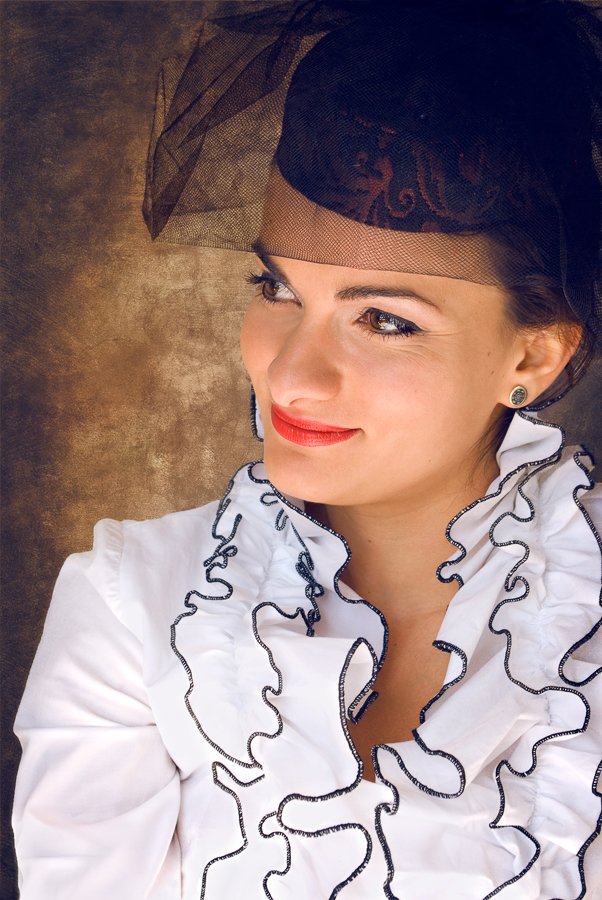 девушка, портрет, шляпка, вуаль, Anastasiya Zorina