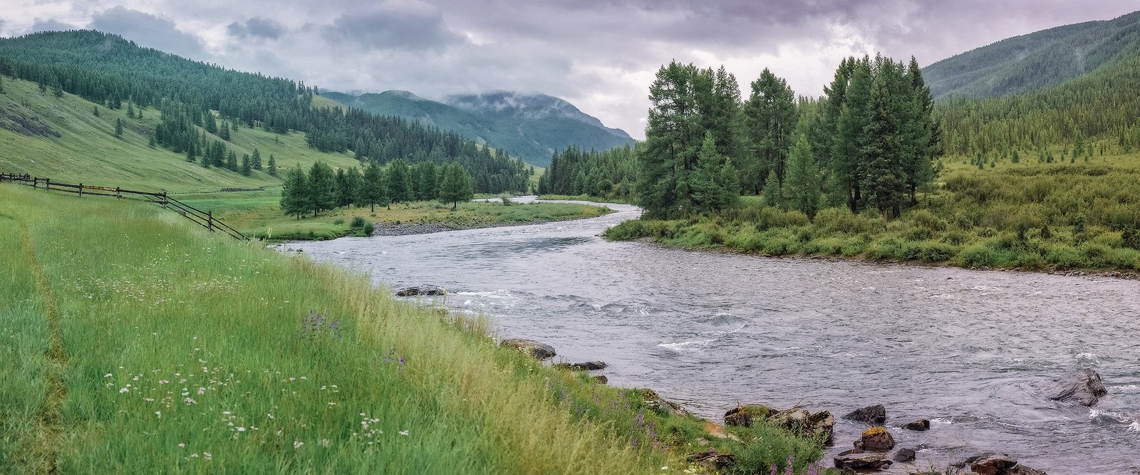 Алтай Башкаус река, Борис Пирог