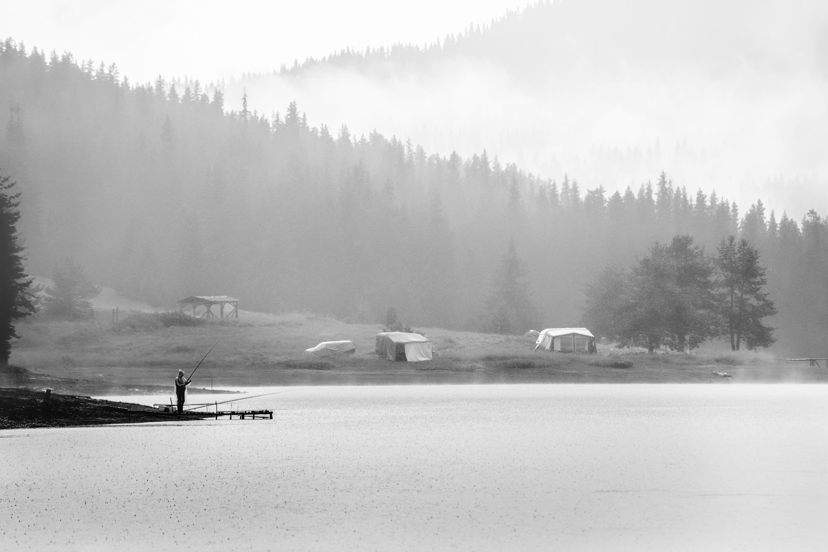 Fisherman landscape, Fog, Mountains, Weather, Todor Bozhkov