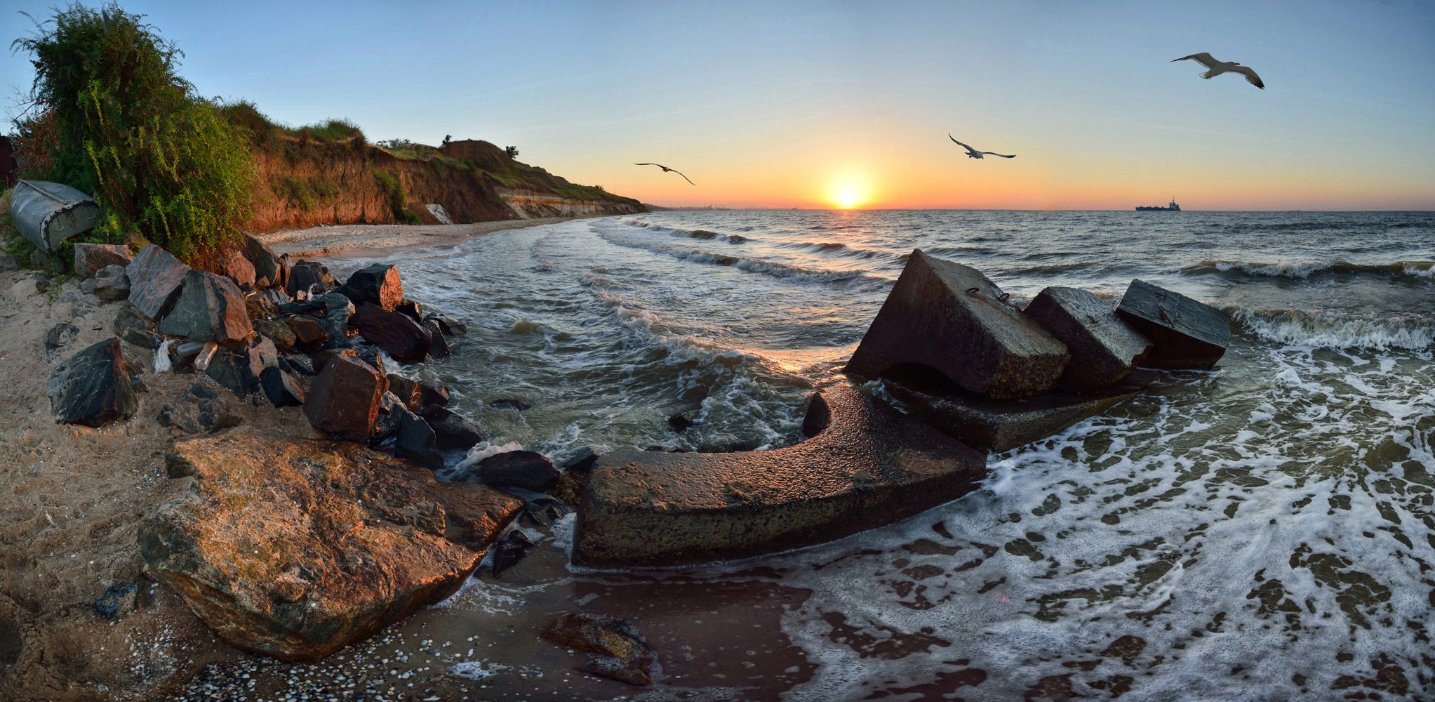 Azov sea, Mariupol, Азовское море, Приазовье, Рассвет, Михаил Маркович