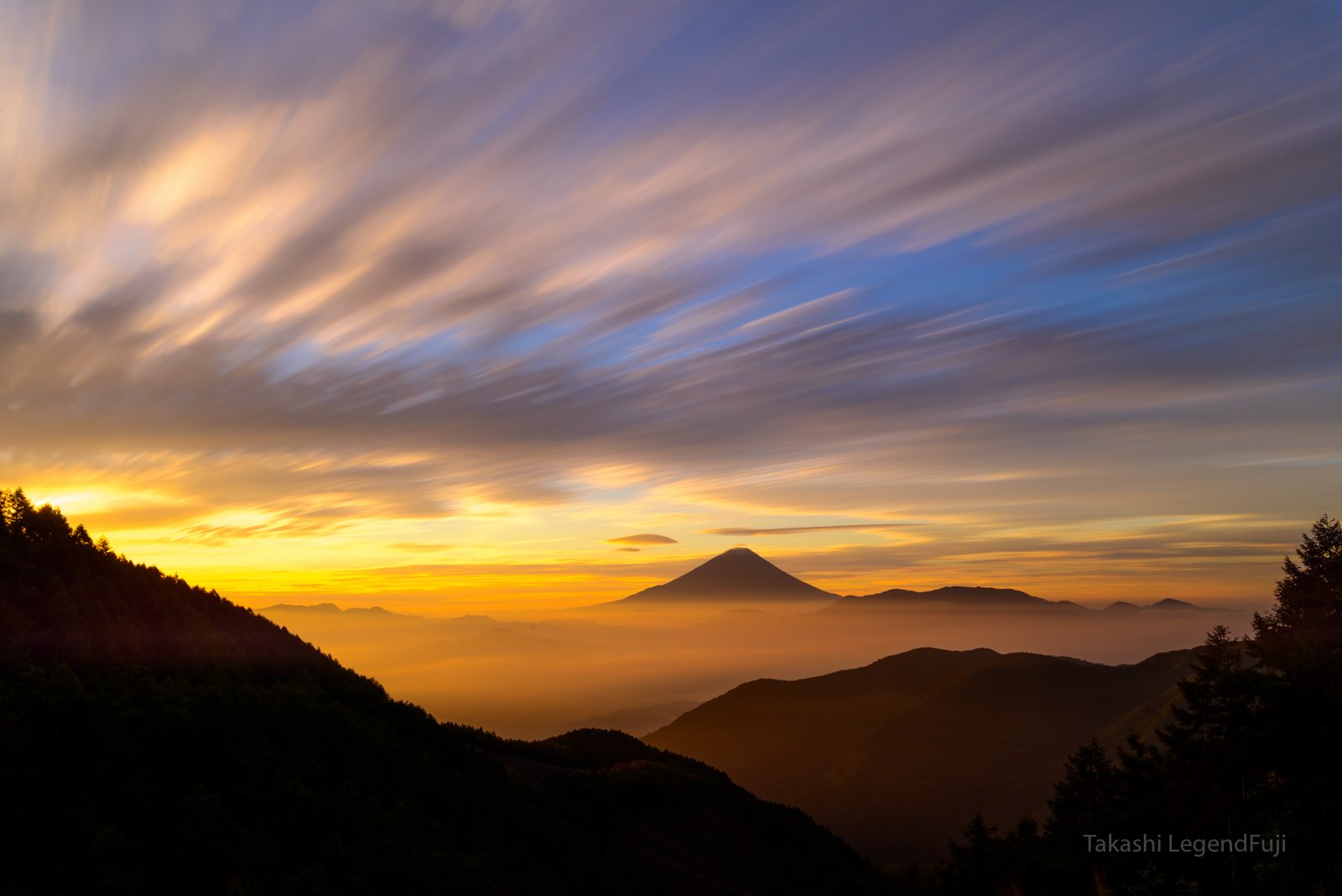 Fuji,Japan,mountain,cloud,morning,glow,red,orange,sky,beautiful,sunshine,sunrise,, Takashi