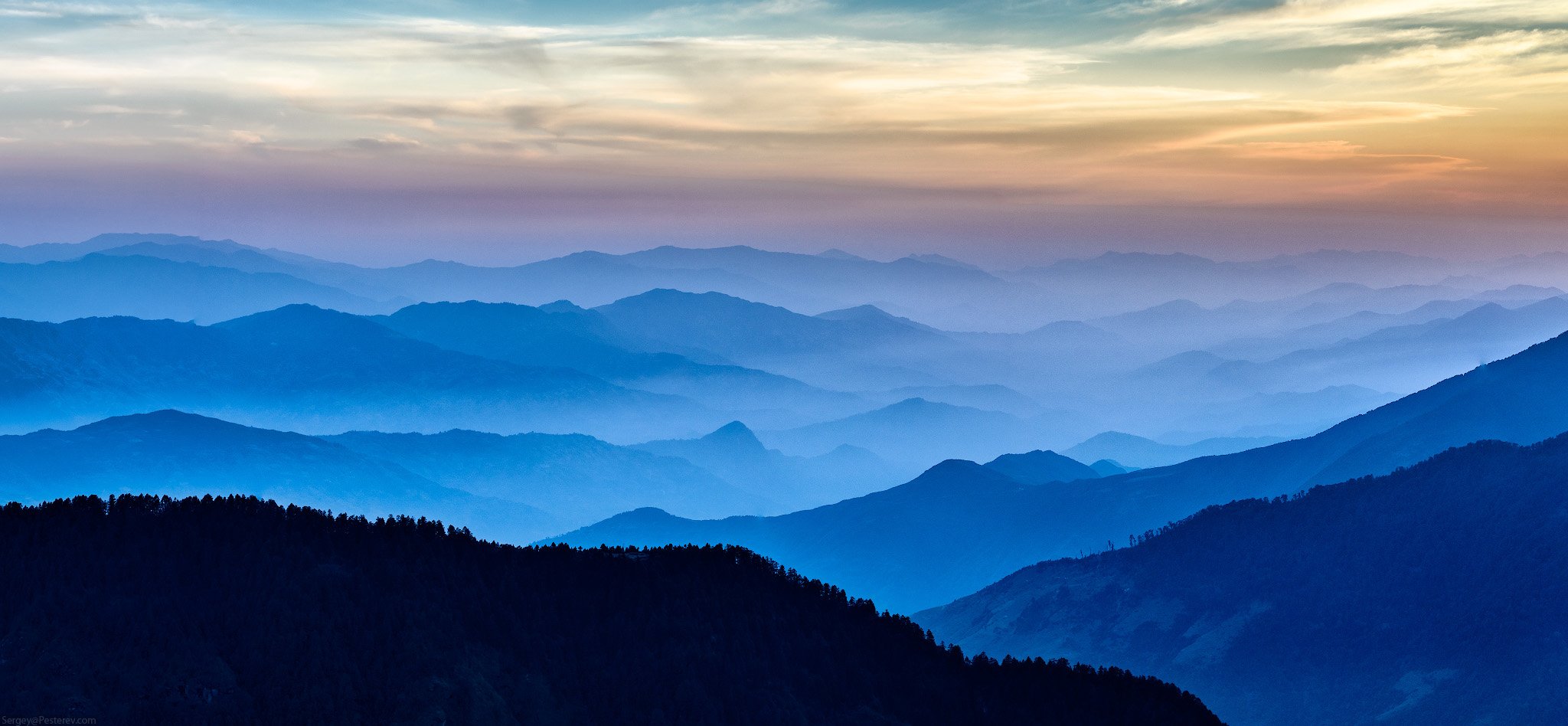 Непал, Гималаи, горы, закат, пейзаж, Сергей Пестерев