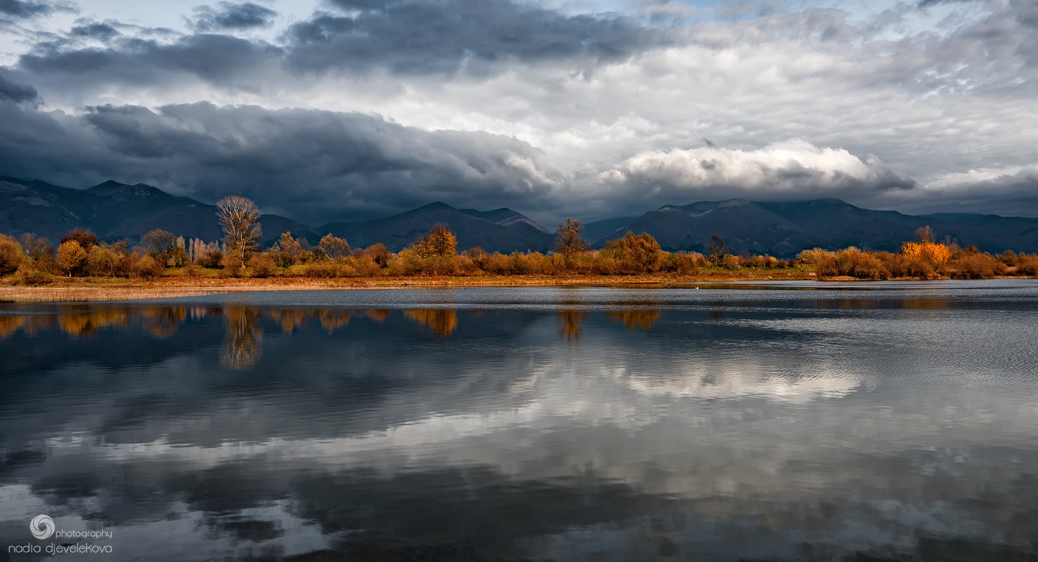 autumn, reflection, season, dam, koprinka, bulgaria, Надя Джевелекова