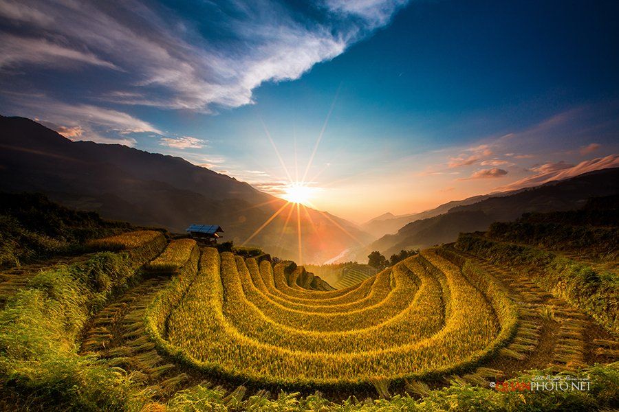 #quanphoto,#landscape,#sunset,#sundown,#twilight,#valley,#mountains,#sky,#rice,#terraces,#fields,#mucangchai,#vietnam, quanphoto
