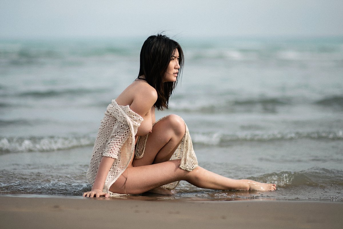 девушка, море, пляж, красивая, портрет, ню, nikon, 85mm, Абдрахманов Аскар
