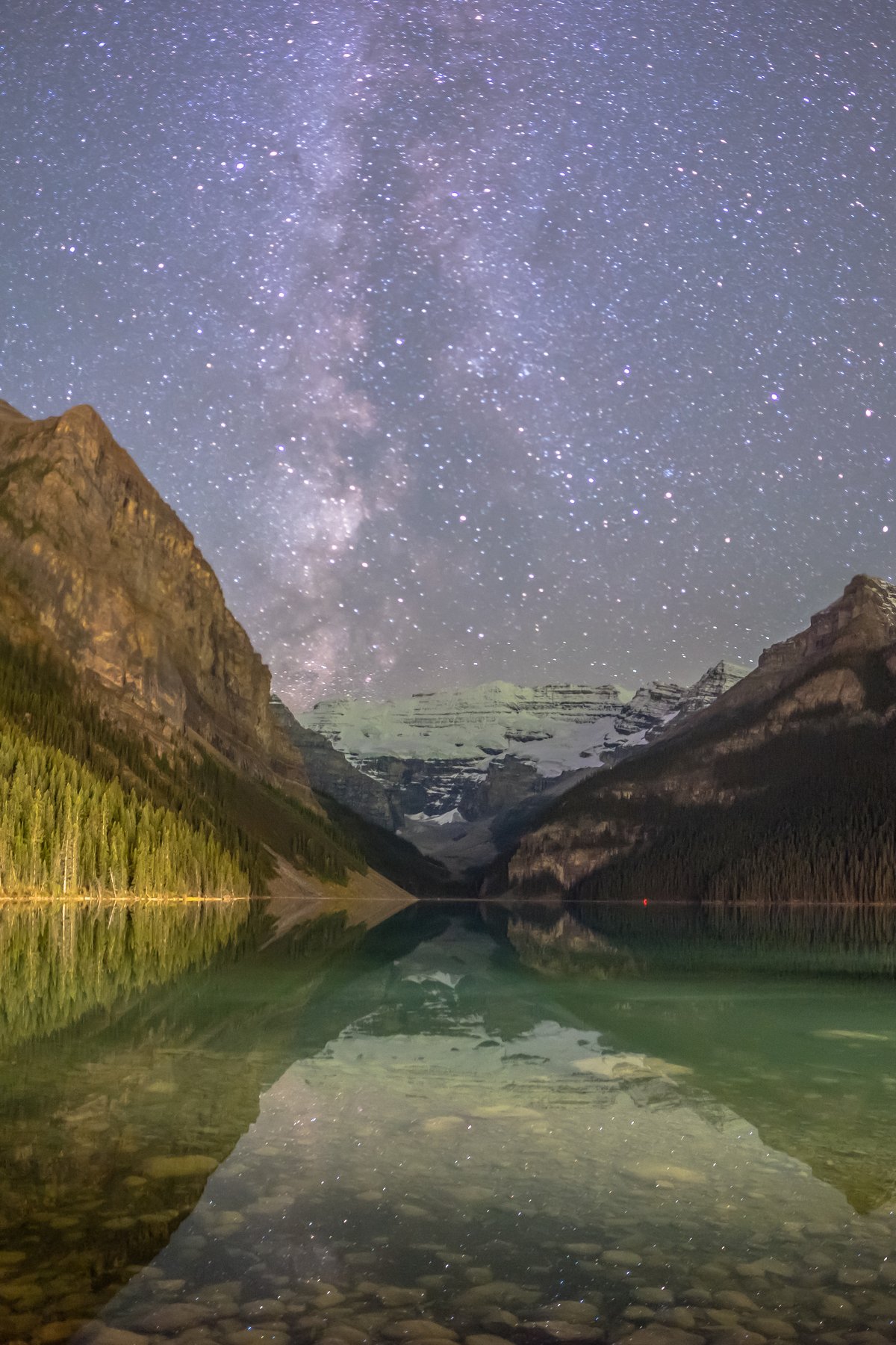 Canada, Alberta, banff, Louise, lake, milky way, night, Денис Семенов