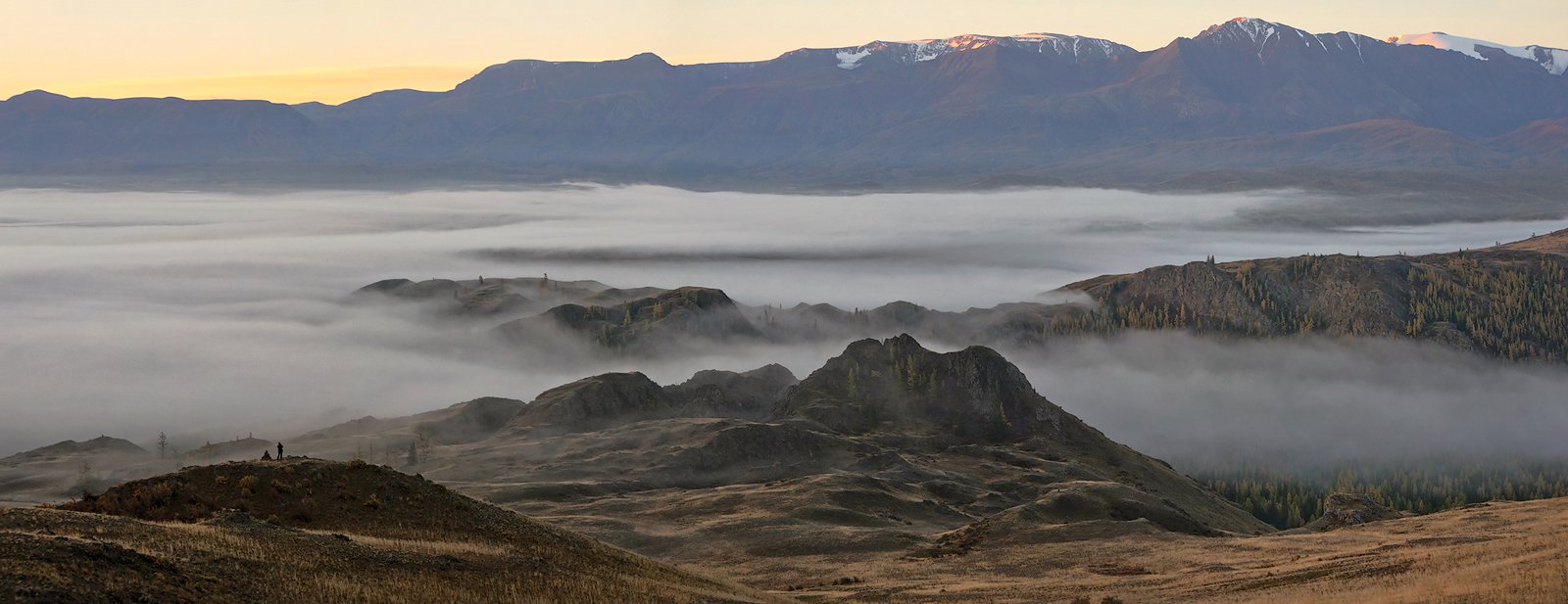 горы, облака, туман, курай, северо-чуйский хребет, горный алтай, республика алтай, Валерий Пешков