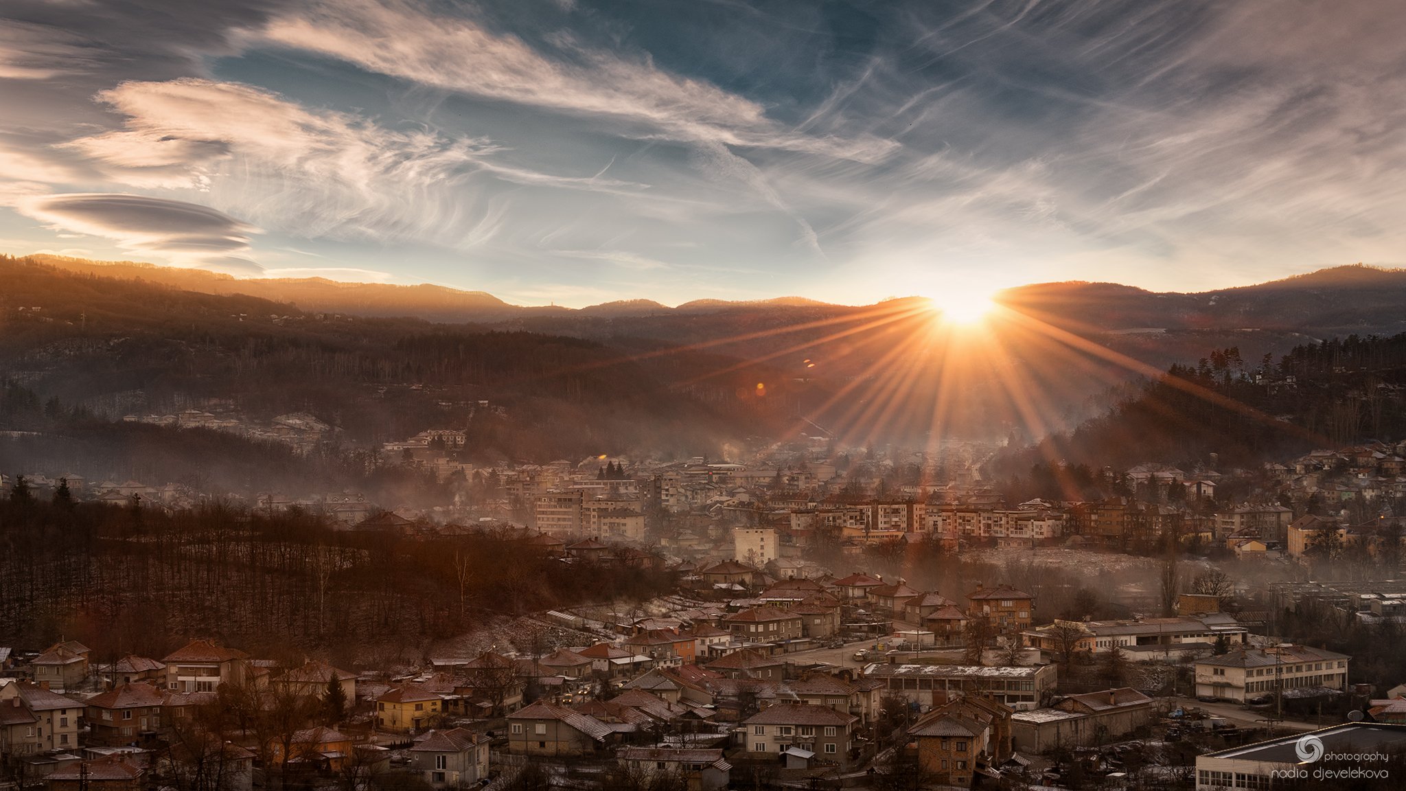 sunset, winter, sky, sun, clouds, cloudscape, tryavna, bulgaria, Надя Джевелекова