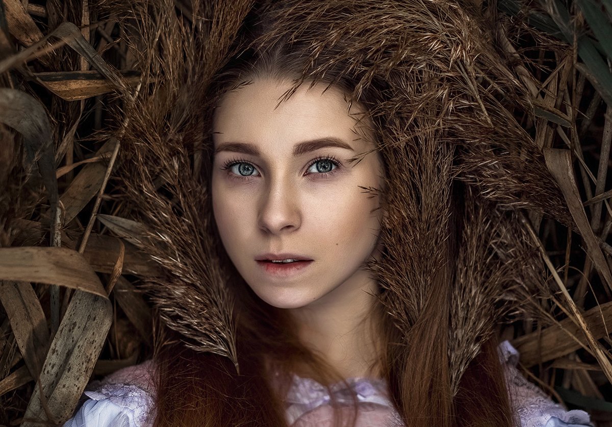 портрет девушка глаза волосы лицо арт сказки, Комарова Настя