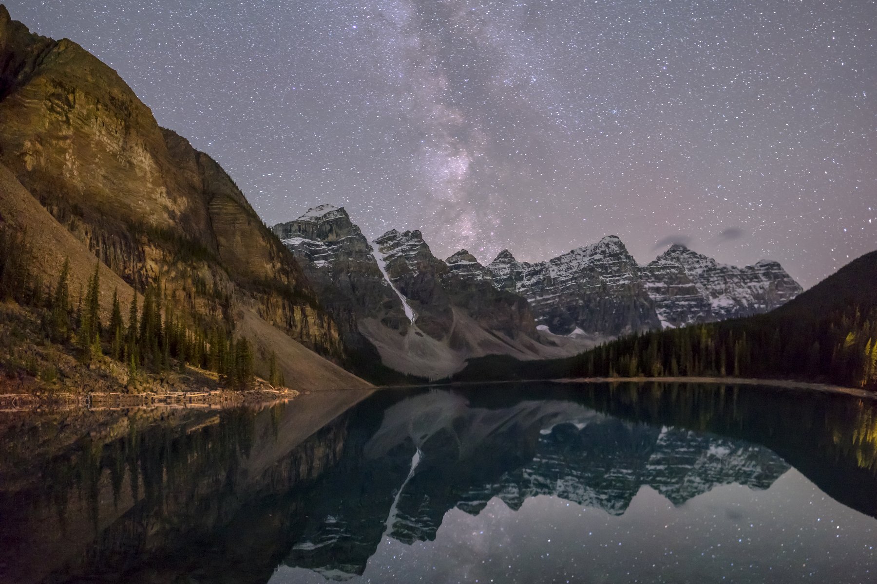 Canada, Alberta, banff, Louise, lake, milky way, night, Денис Семенов