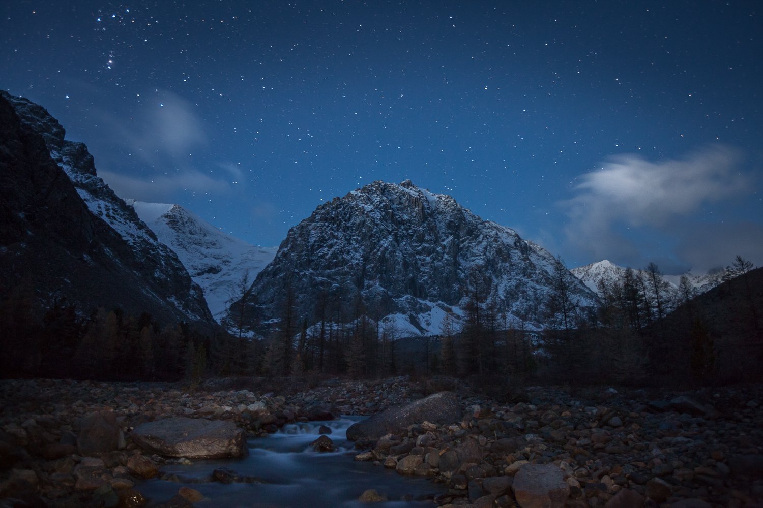 ночь, природа, Россия, Алтай, горы, звезды, Olga Antonova