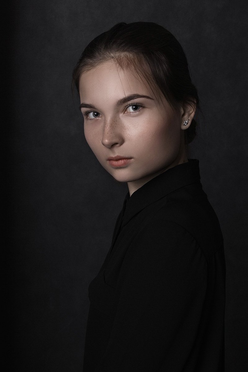 портрет, студийный портрет, портрет девушки, женский портрет, студийный портрет, Анна Никифорова