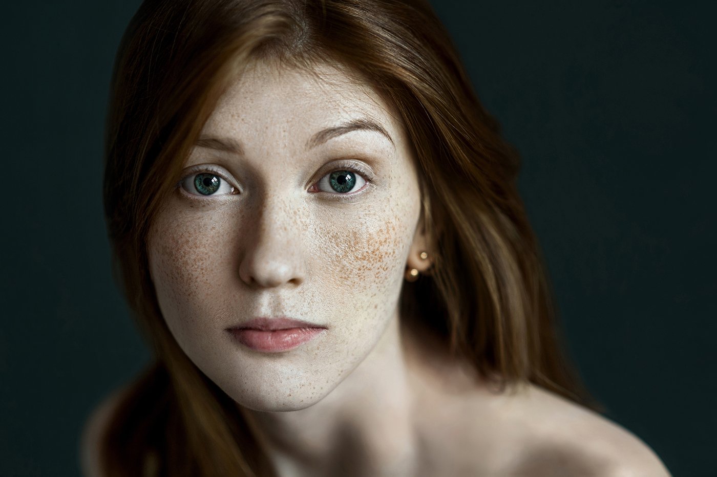 freckles, portrait, рыжая, веснушки, Потап