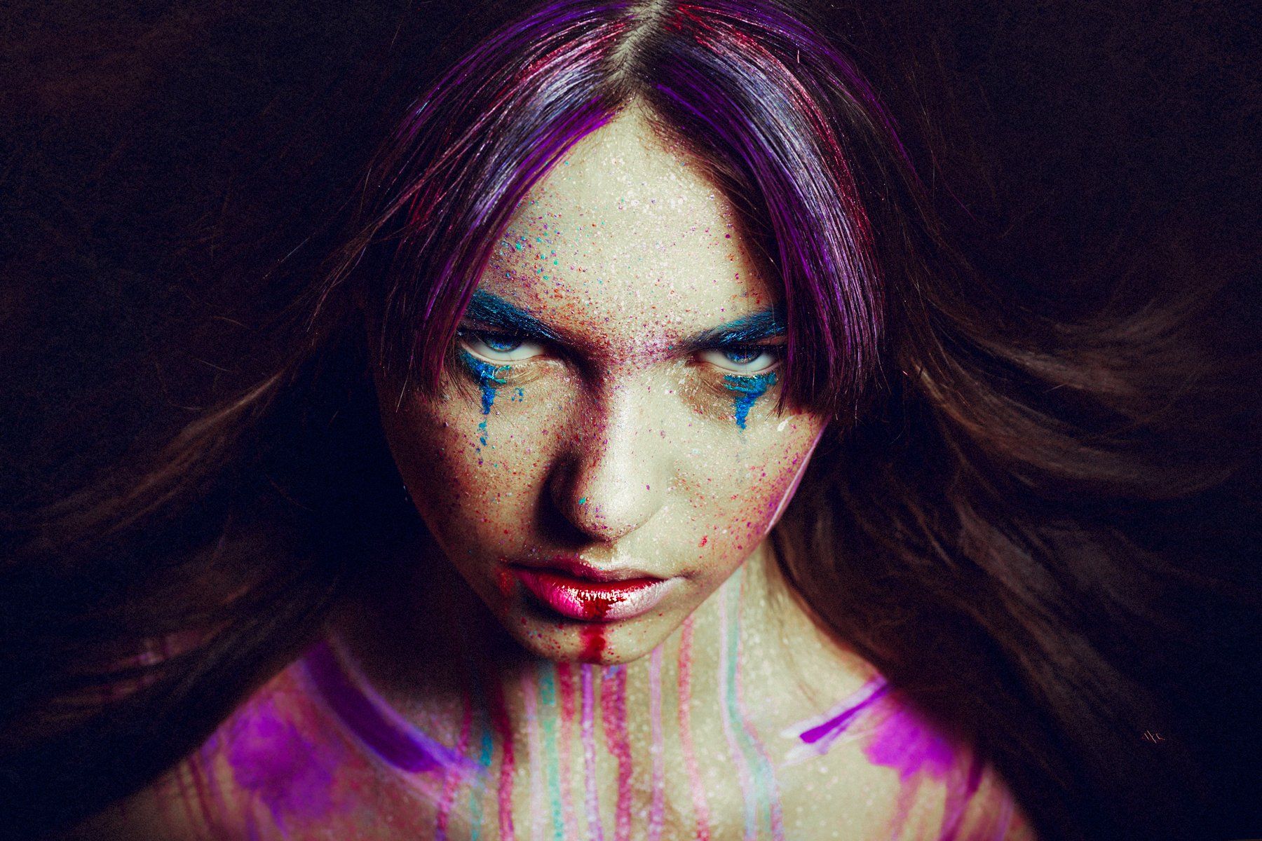 woman, portrait, colors, bodypainting, Руслан Болгов (Axe)