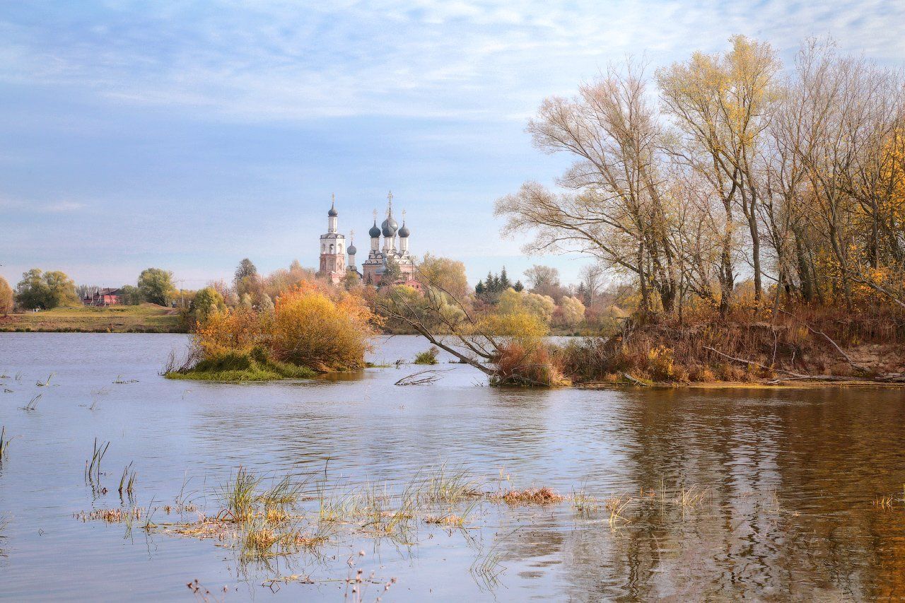 ока, река, осень, храм, Виктор Климкин