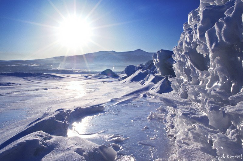 солнце, мороз, лед, море, A.Krasnoff