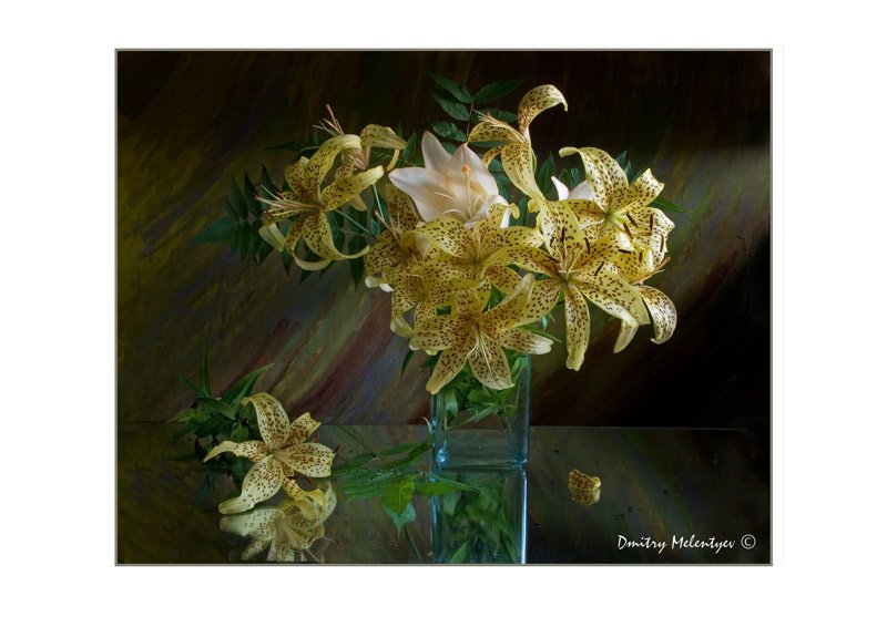 цветы лилии  букет натюрморт still life, Dmitry Melentyev