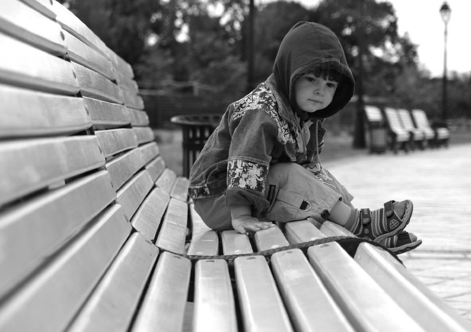 мальчик, скамейка, портрет, DimON
