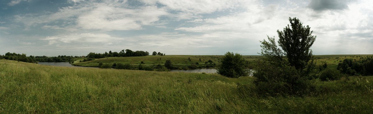 панорама, небо, трава, озеро, tsoeor