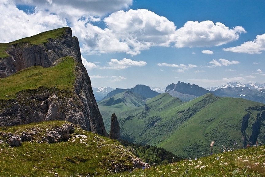 горы, облака, солнце, пейзаж, Наталия Овчар