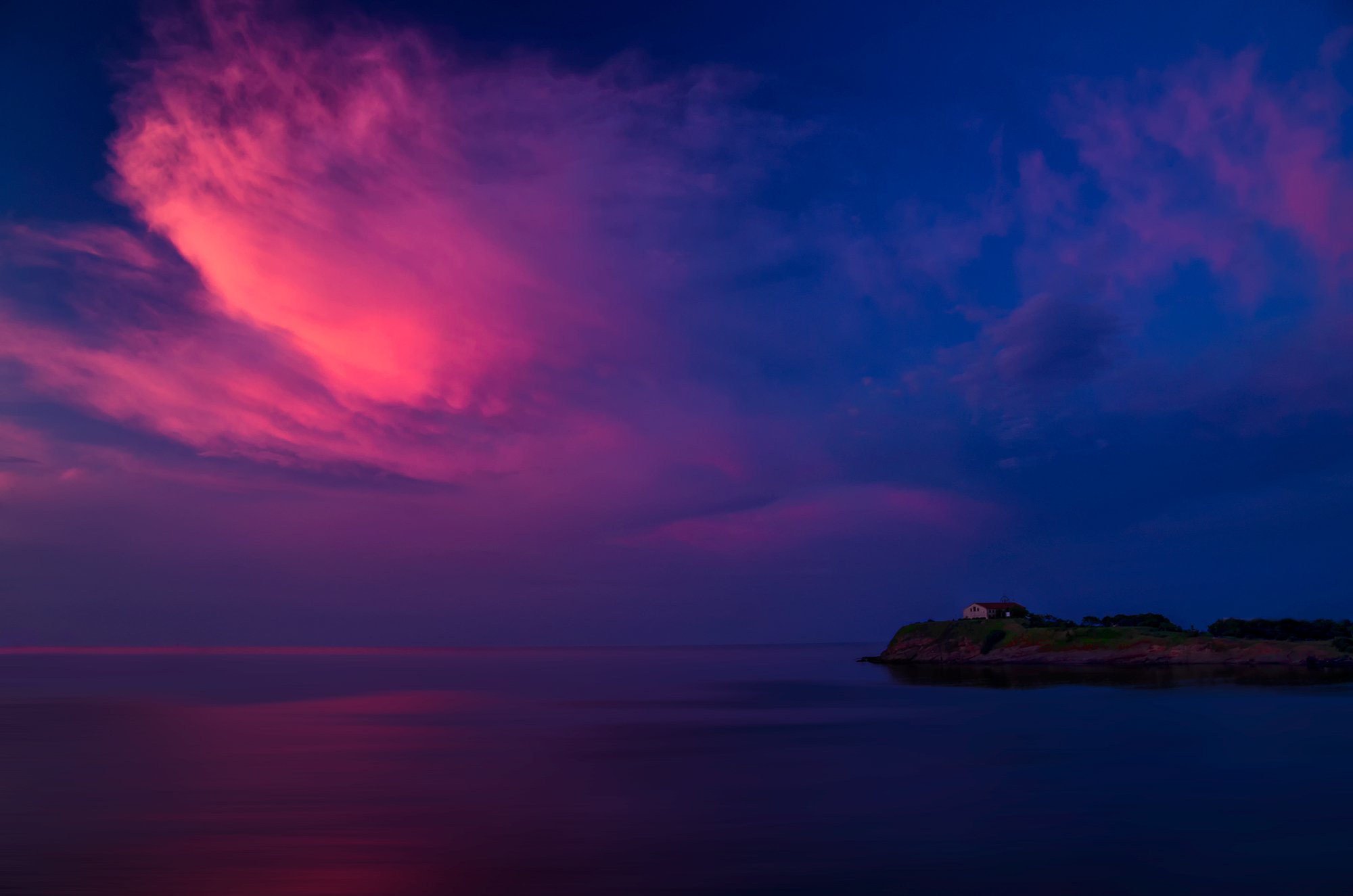 sunrise, cloud, church, prayer, sea, Demenzzi