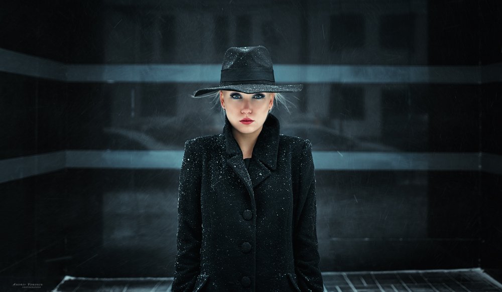 улица,глаза,девушка,снег,портрет,, Андрей Воронин