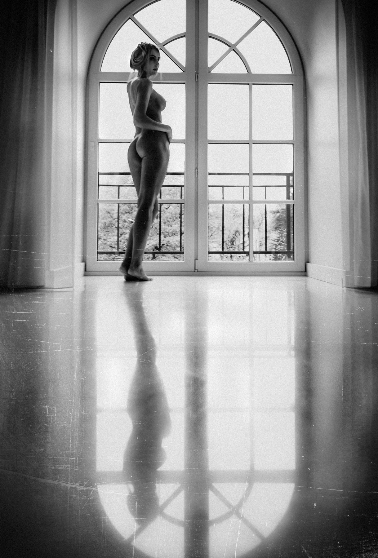 woman, nude, reflection, door, light, Руслан Болгов (Axe)