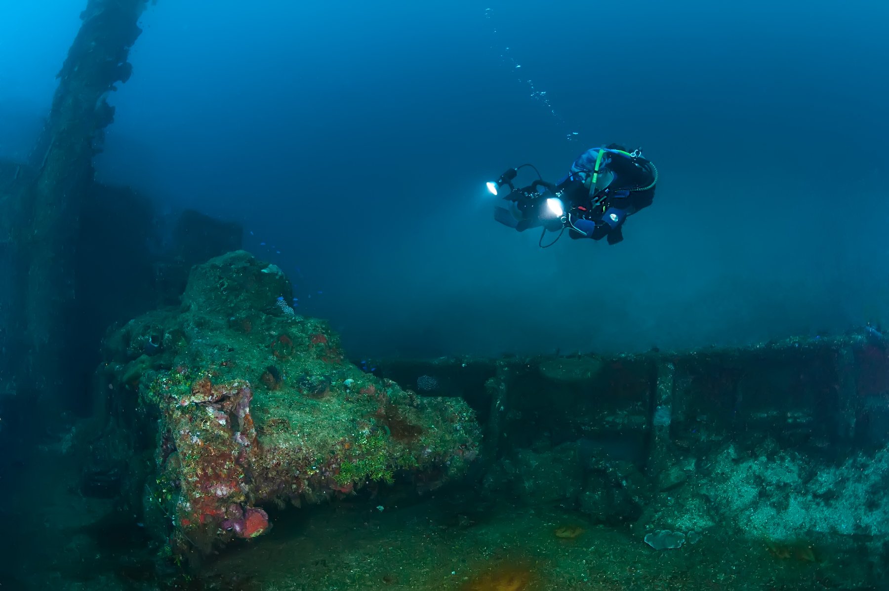 подводная фотография, под водой, море, океан, война, дайвинг, танк, затонувшее судно, Алексей Кондратюк