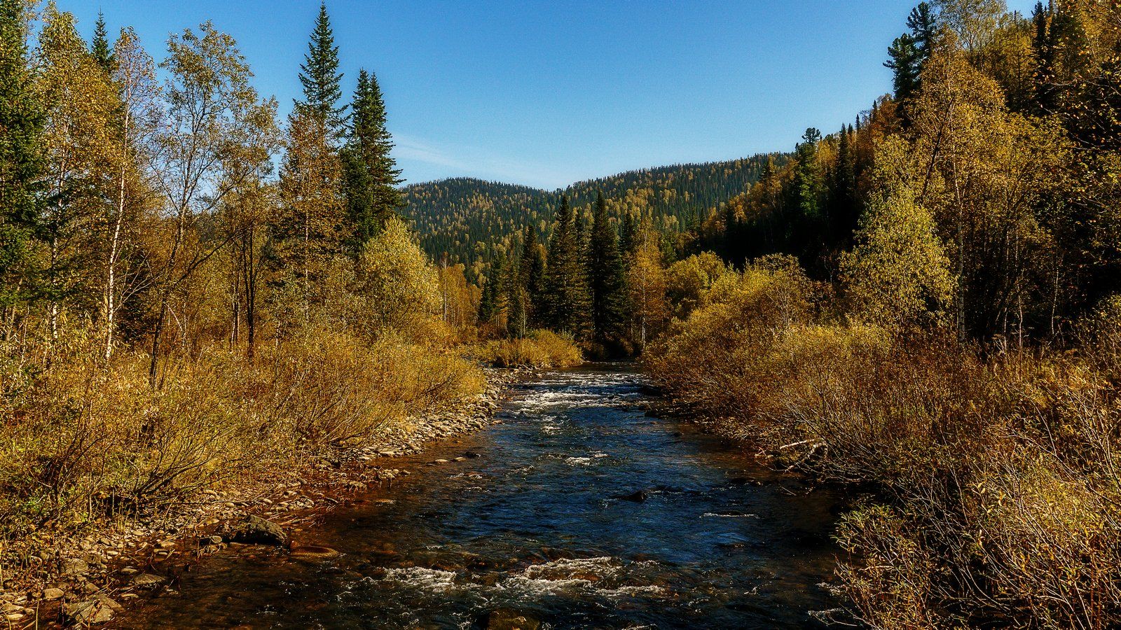 пейзаж, горы, осень, Александр Потапов