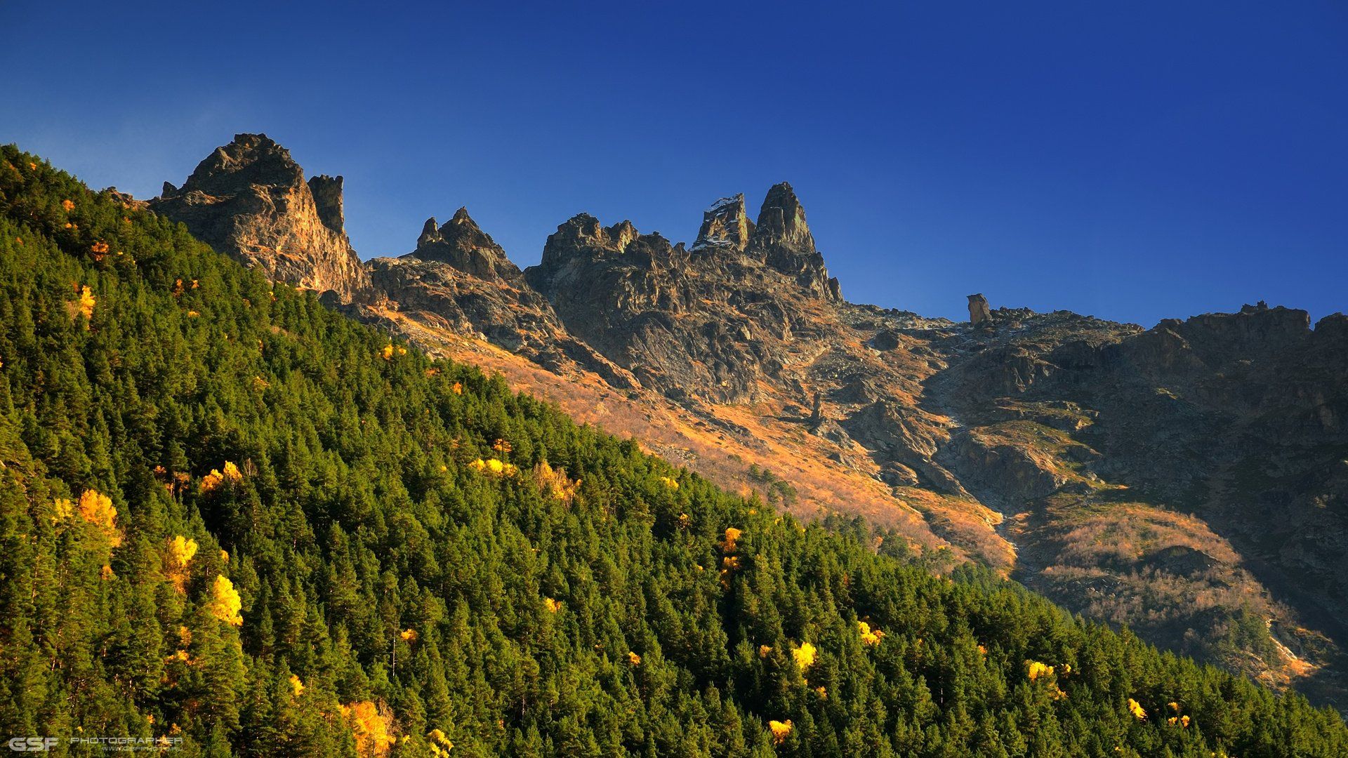 осень горы теберда скалы природа пейзаж, Serj Master