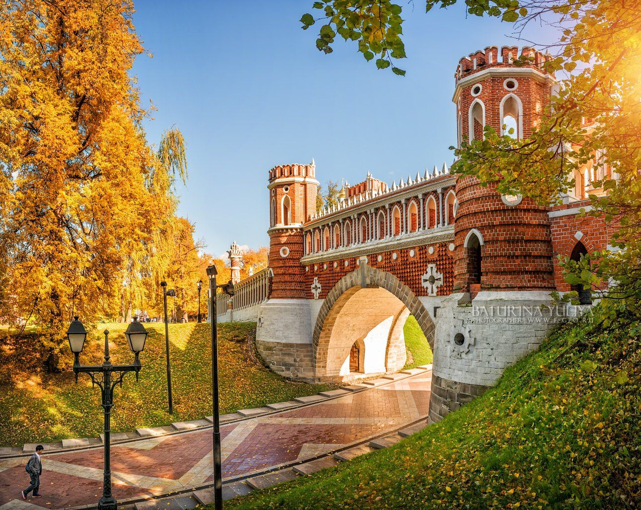 Москва, Царицыно, осень, мост, фигурный мост, Юлия Батурина