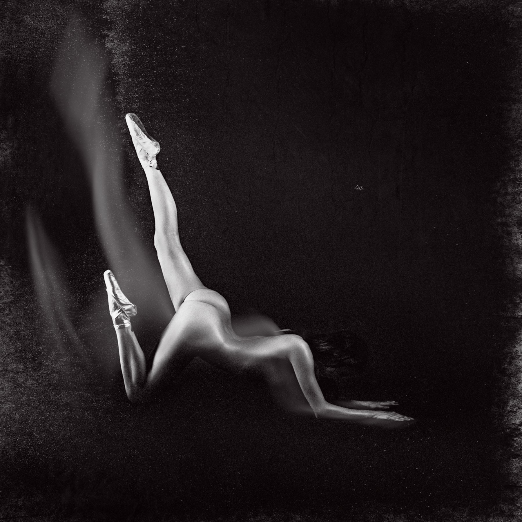 woman, ballerina, nude, black and white, Руслан Болгов (Axe)