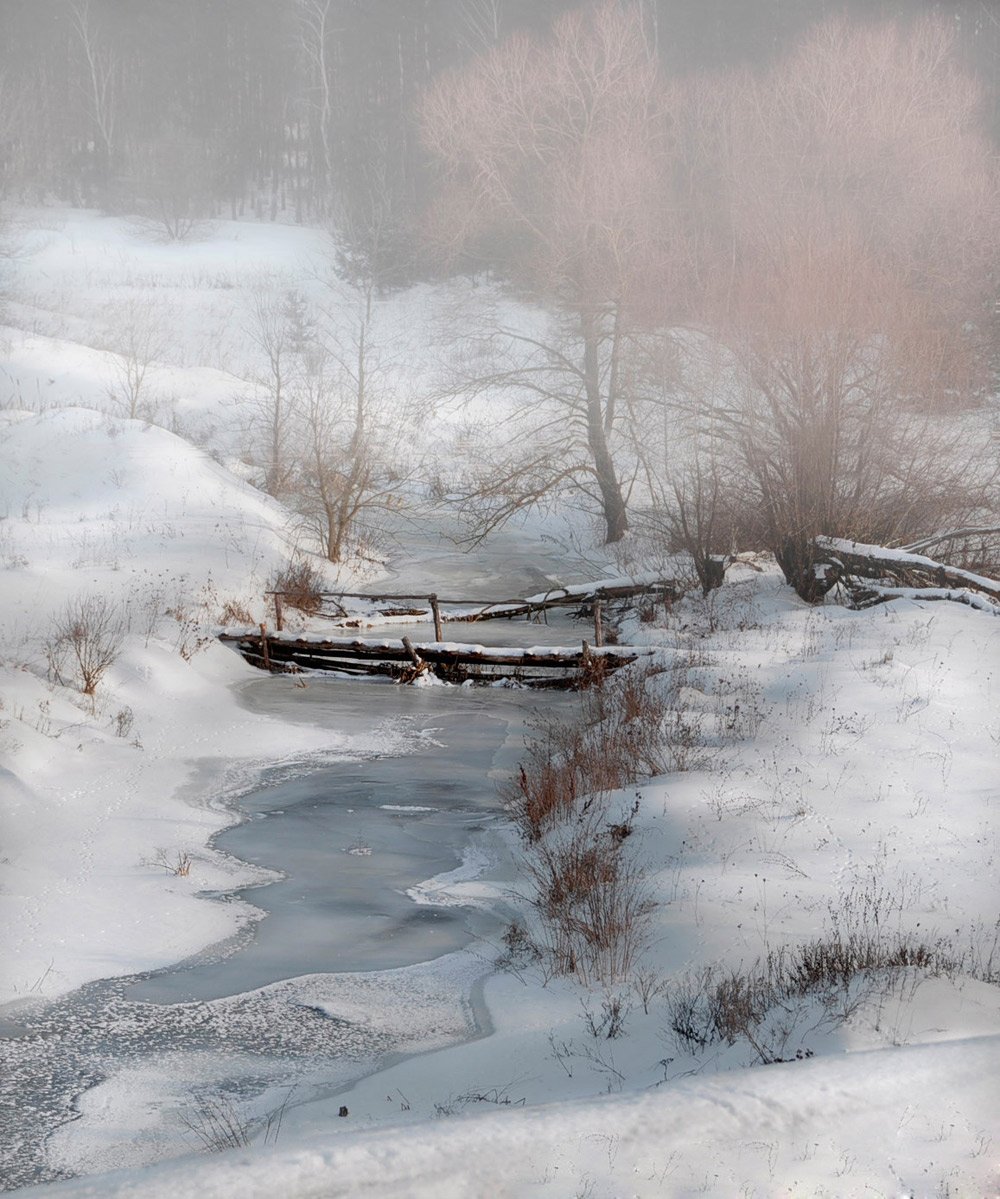 забился, под, снегом, тревожно, ручей..., Валерий Смирнов