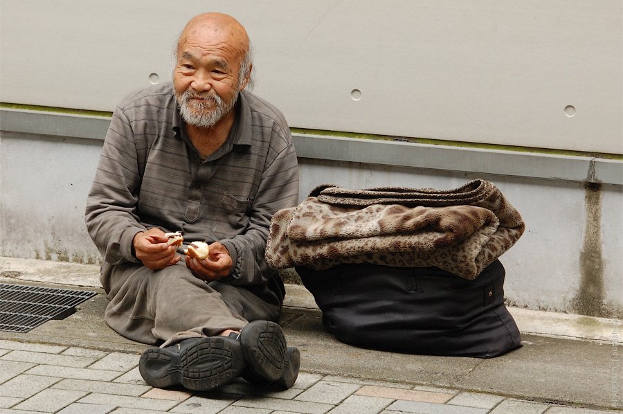 япония, бездомный, старик, Дмитрий