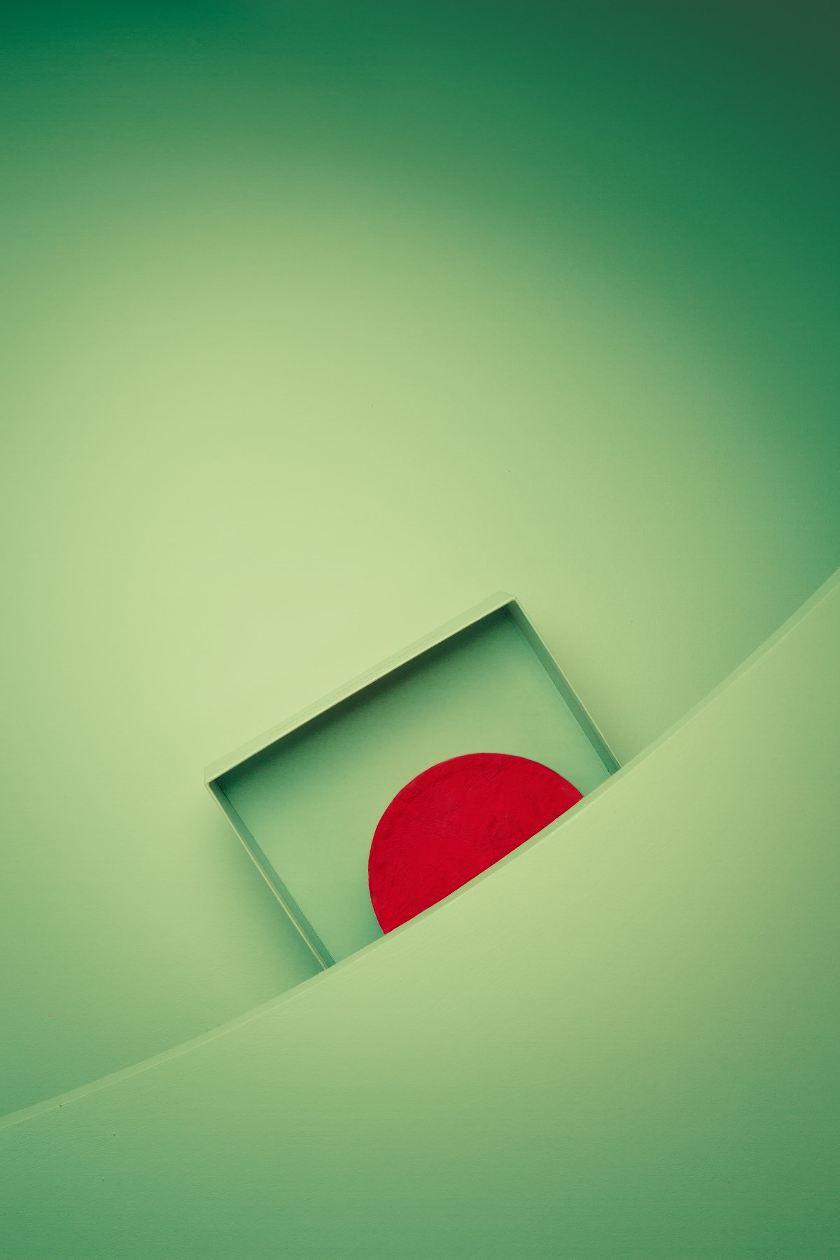 красный, зеленый, квадратное, круглое, минимализм, абстрактный, Наталья Голубева