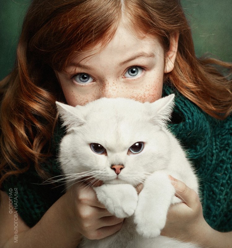 #cat #girl #readhead #pet, Наталья Меньтюгова