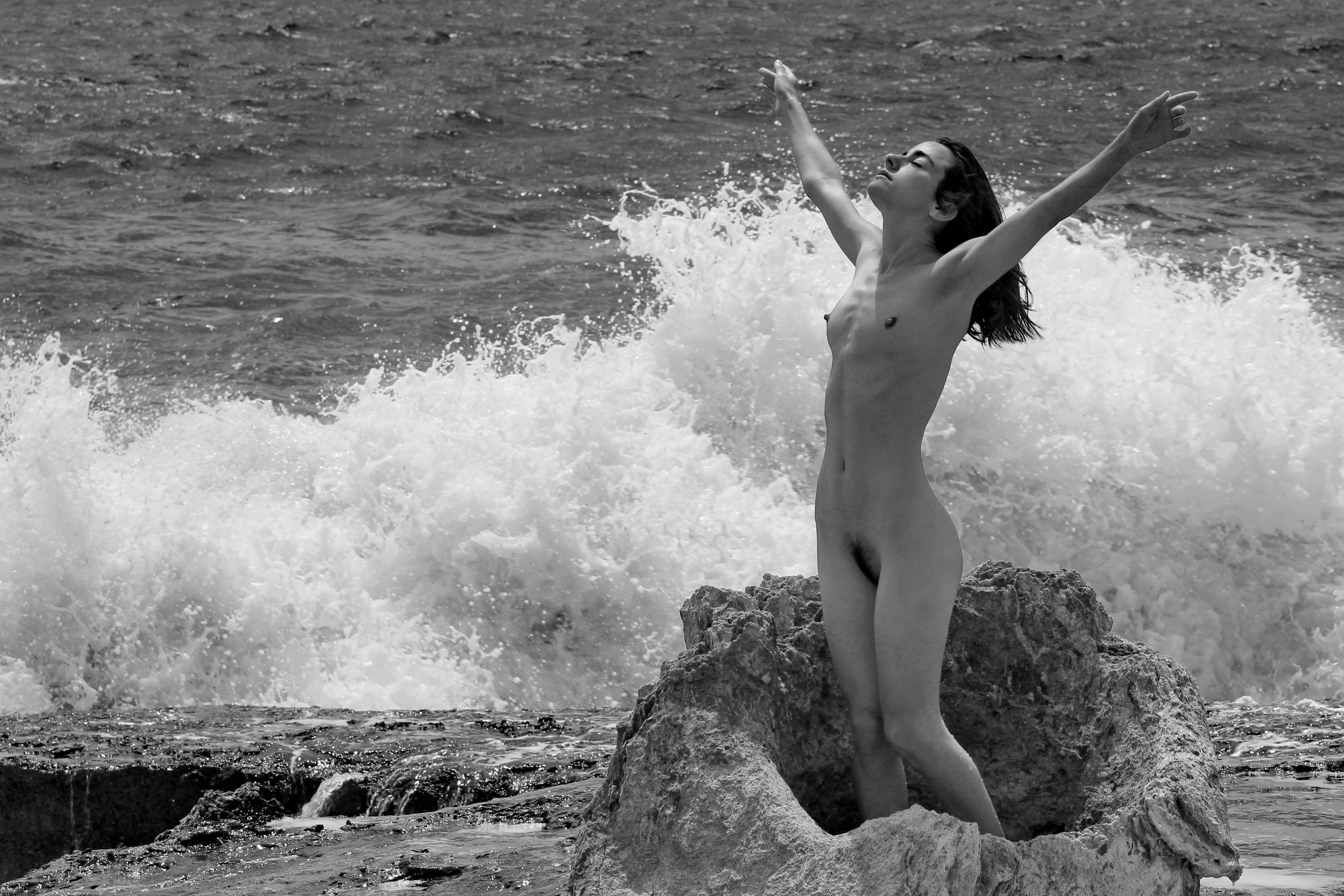 sea, water, girl, nude, greece, Dieter Kittel
