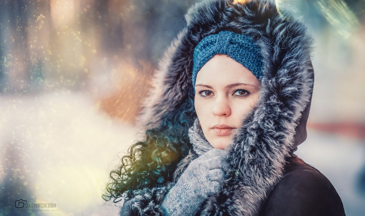 portrait,girl,winter,cold, Помещиков Ян