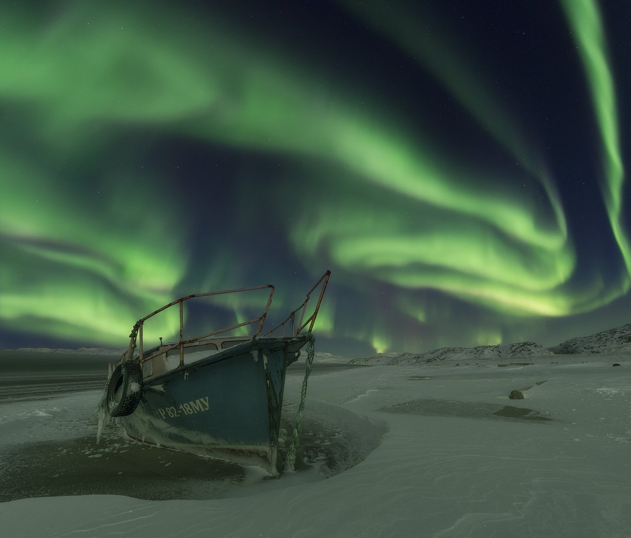 северное сияние, aurora borealis, кольский полуостров, баренцево море, Васильев Алексей