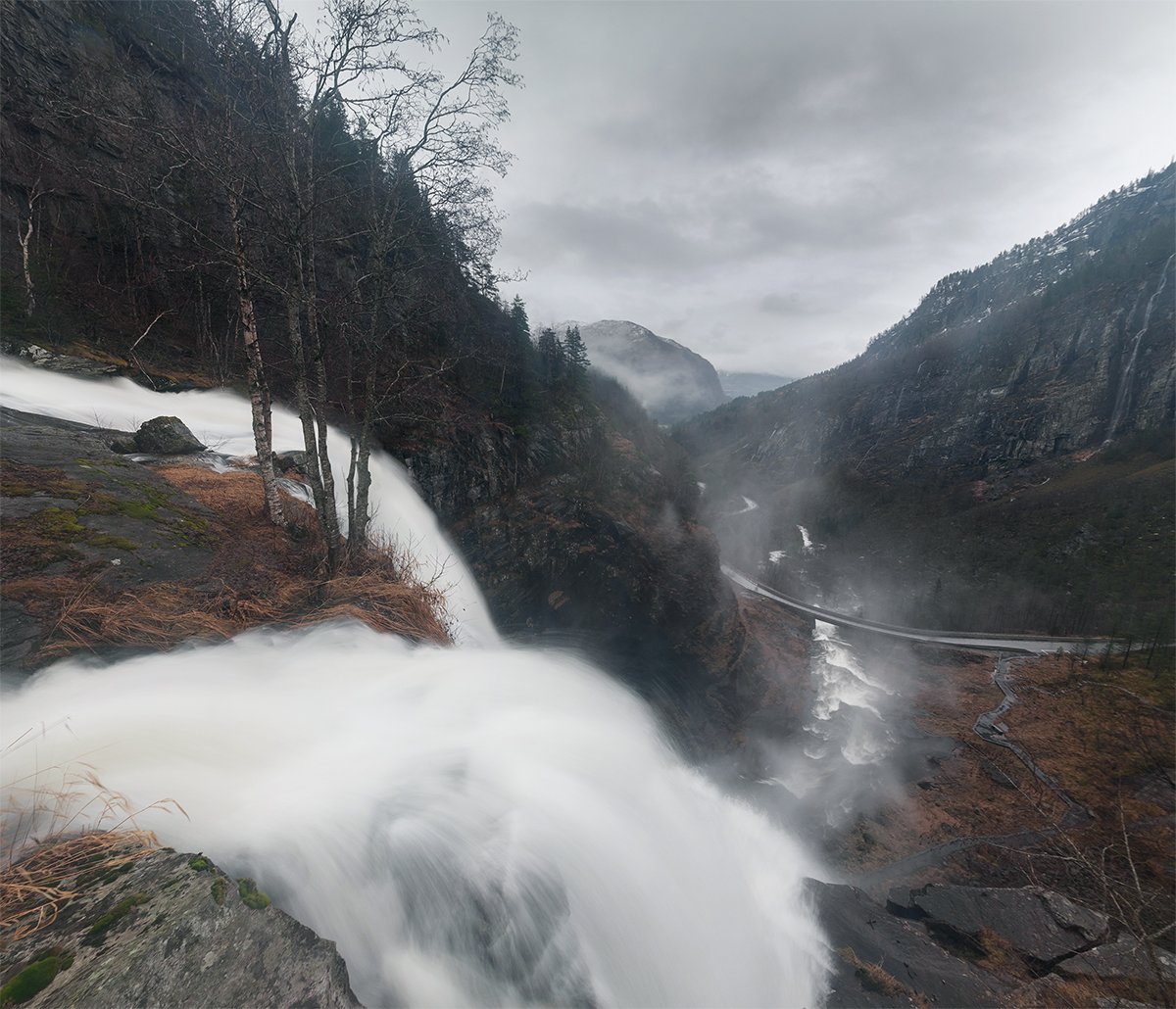 Skjervsfossen Waterfall Skjervsfossen Норвегия, Казаков Петр