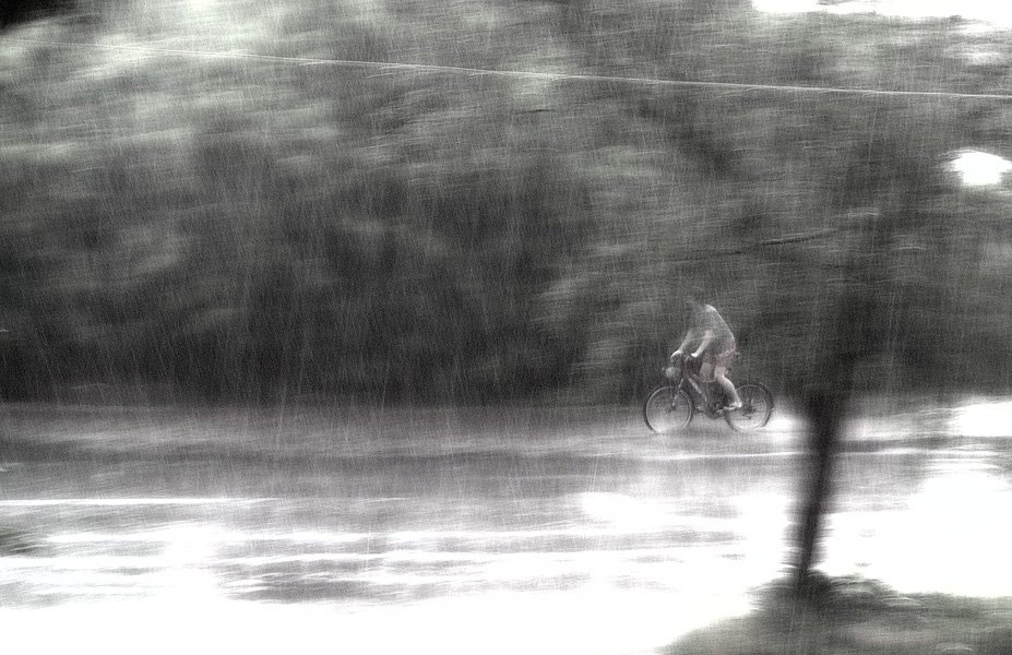 велосипед, дождь, прошлое лето