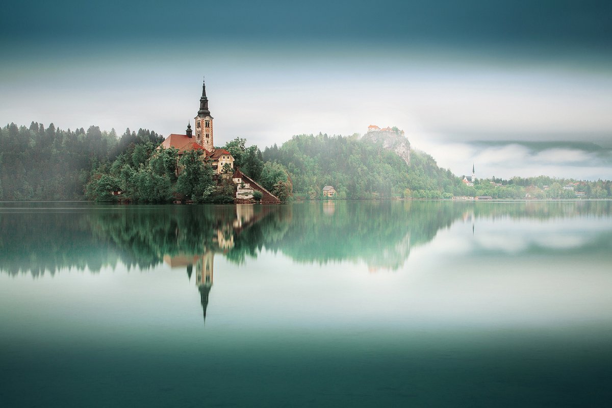 bled, slovenia, europe, reflection, landscape, waterscape, church, island, Roberto Pavic