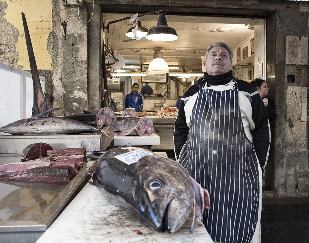 Tuna market fish, Boris Zhitomirsky