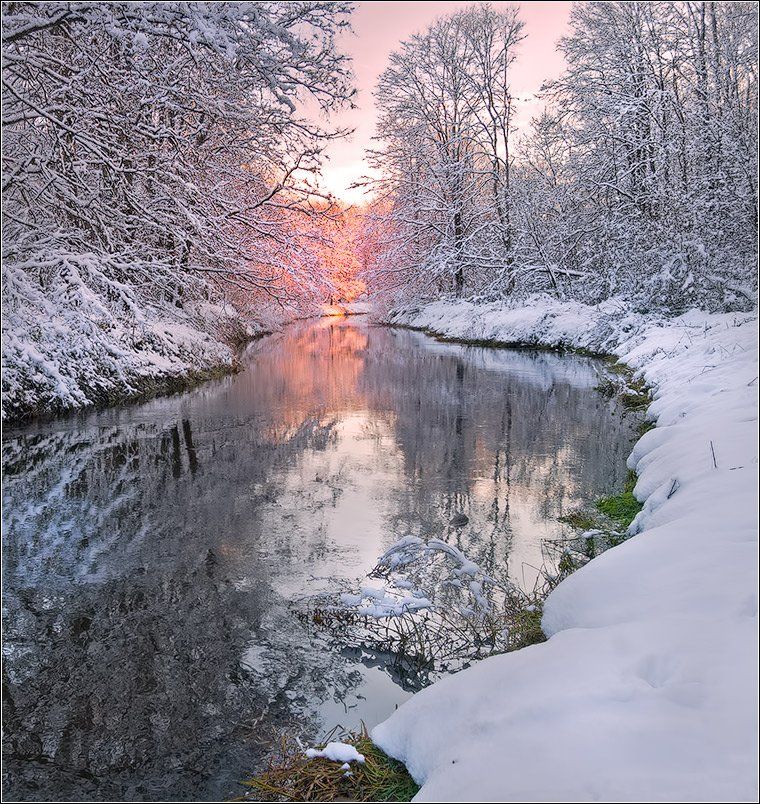 река, снег, беларусь, Andrew Kuzmin